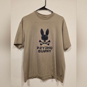 Psycho Bunny Khaki Graphic Tee
